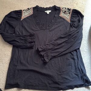 Lucky Brand Black Cotton Shirt